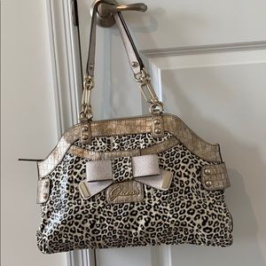 Guess cheetah print purse